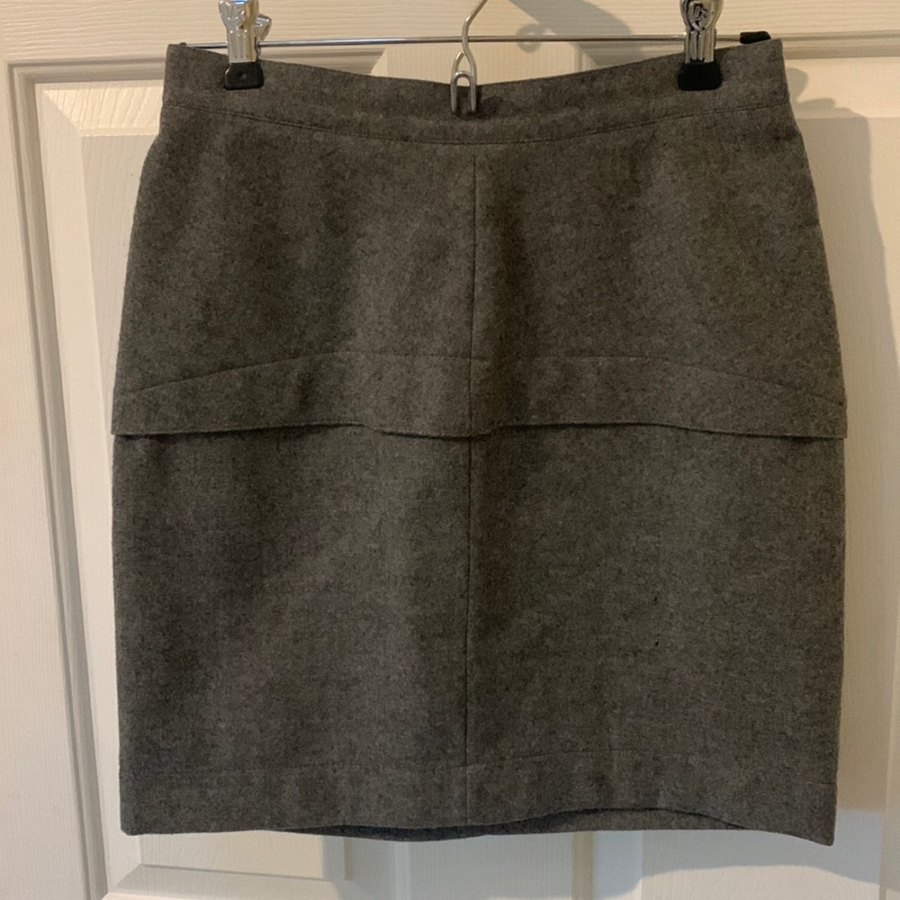 Alaia grey wool mini skirt - 24-25 inch waist